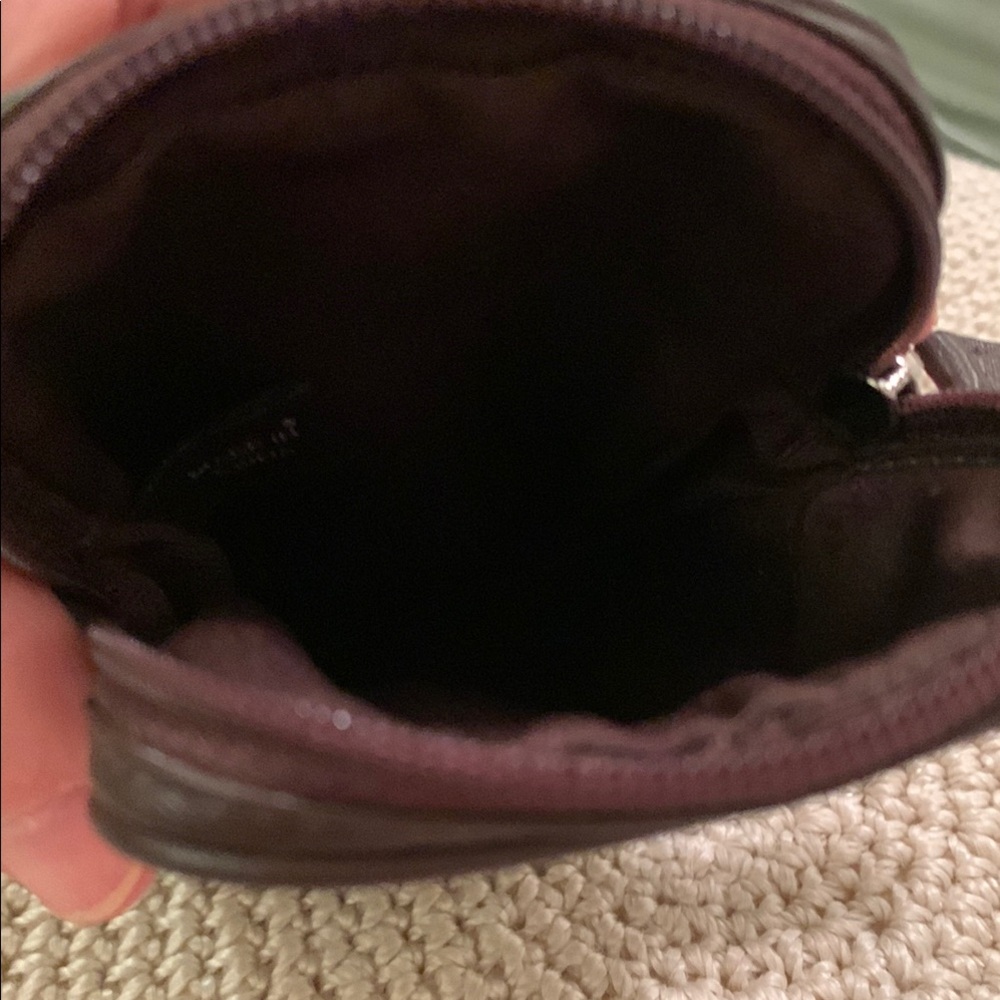 Coach Dark Brown Leather Wristlet Pouch - Picture 8 of 8